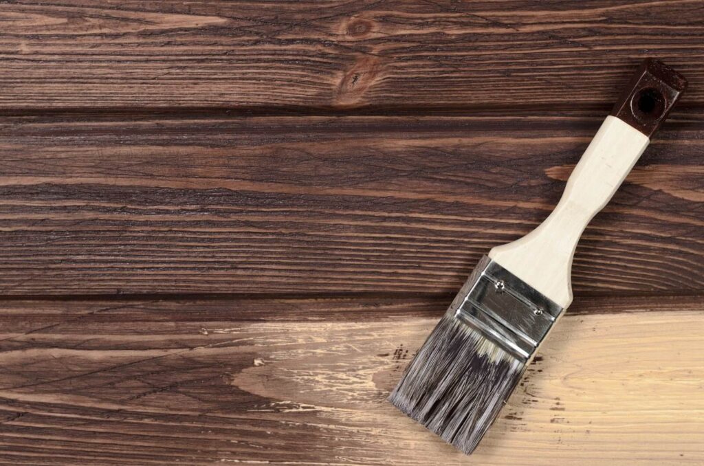 Brush after refinishing a hardwood floor.