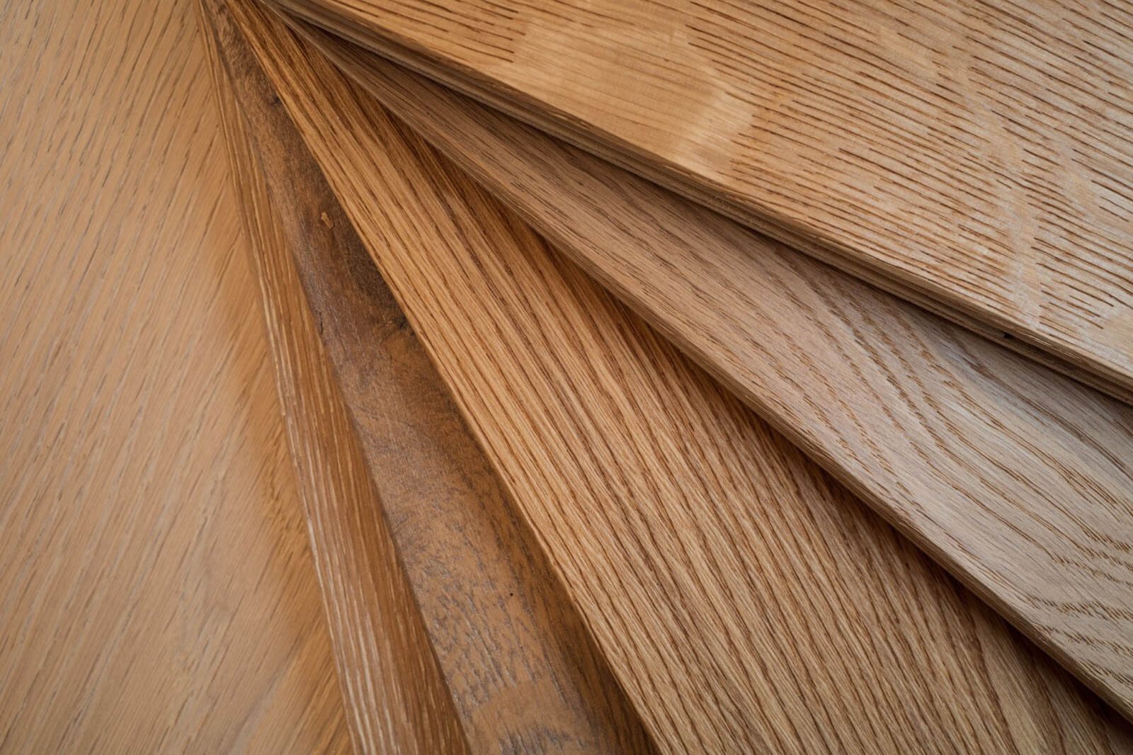 Hardwood floor panels.