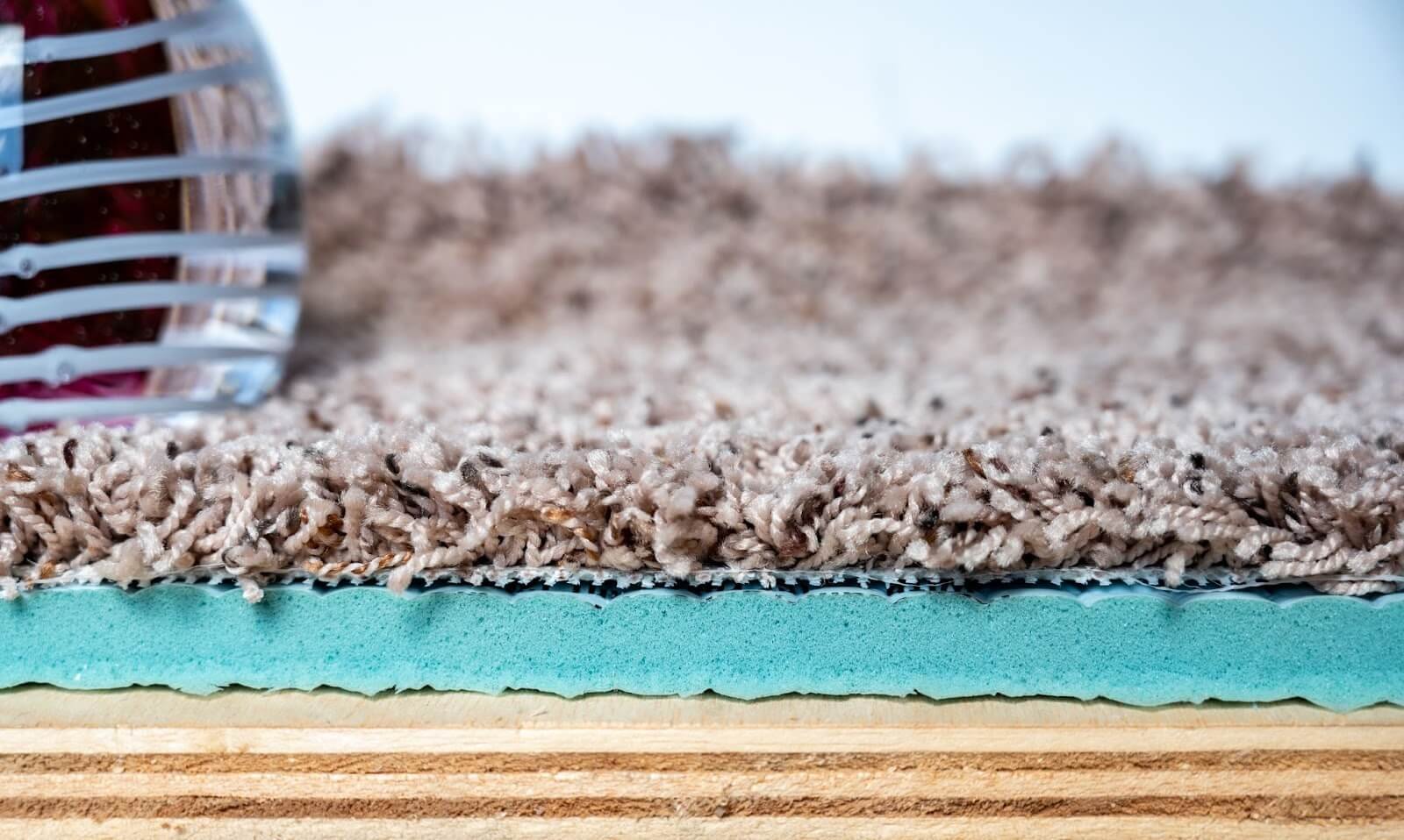 Close up layering of a carpet.