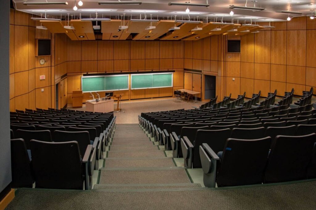 An acoustical ceiling