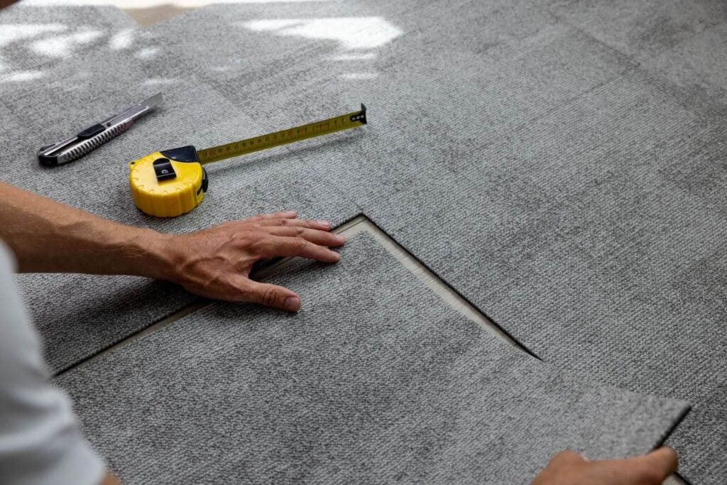 Soft floor tile installation